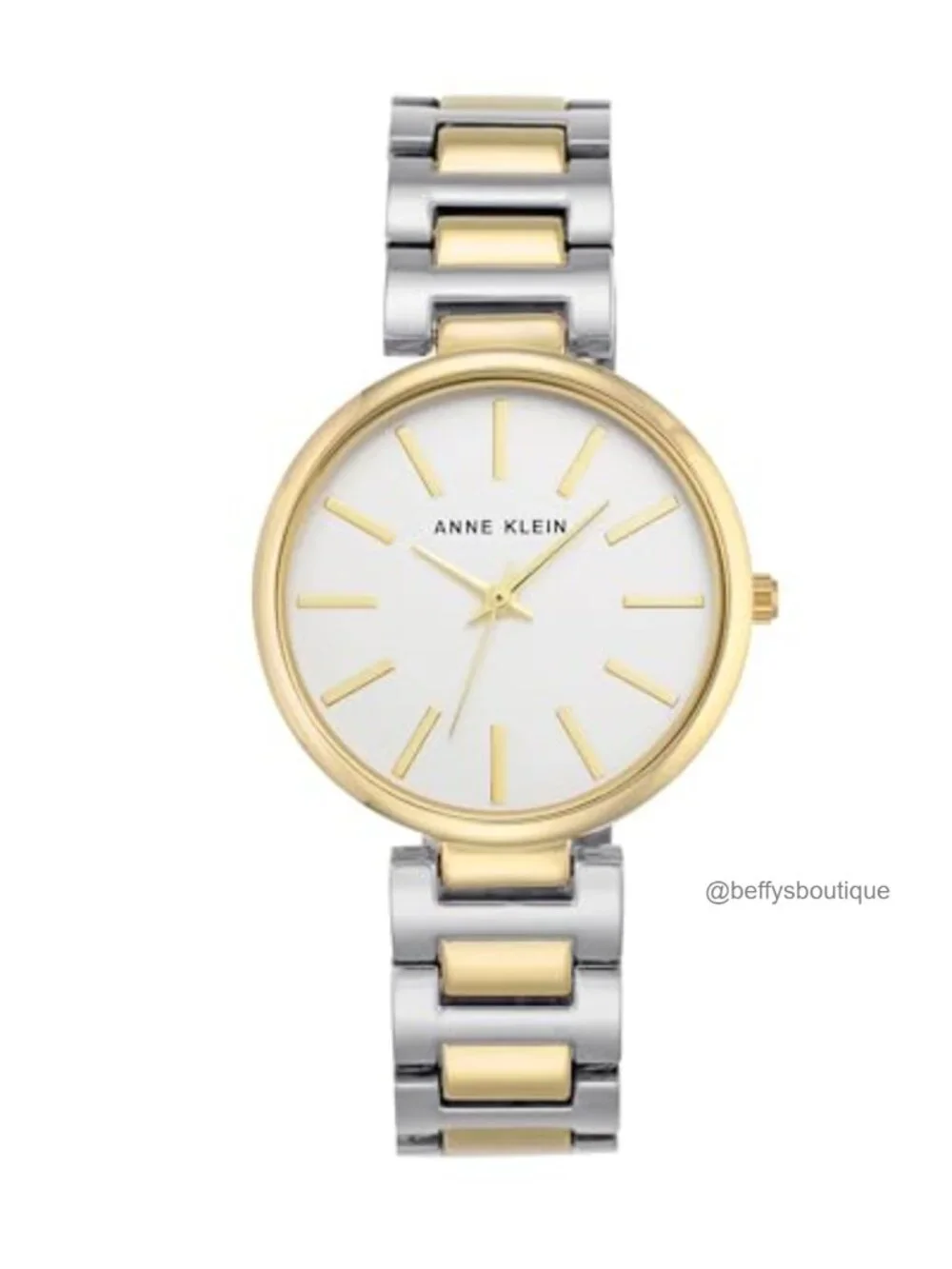 Anne Klein Gold Tone Bracelet Watch Round Analog Quartz